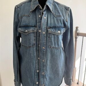 Denim Button-Up Shirt